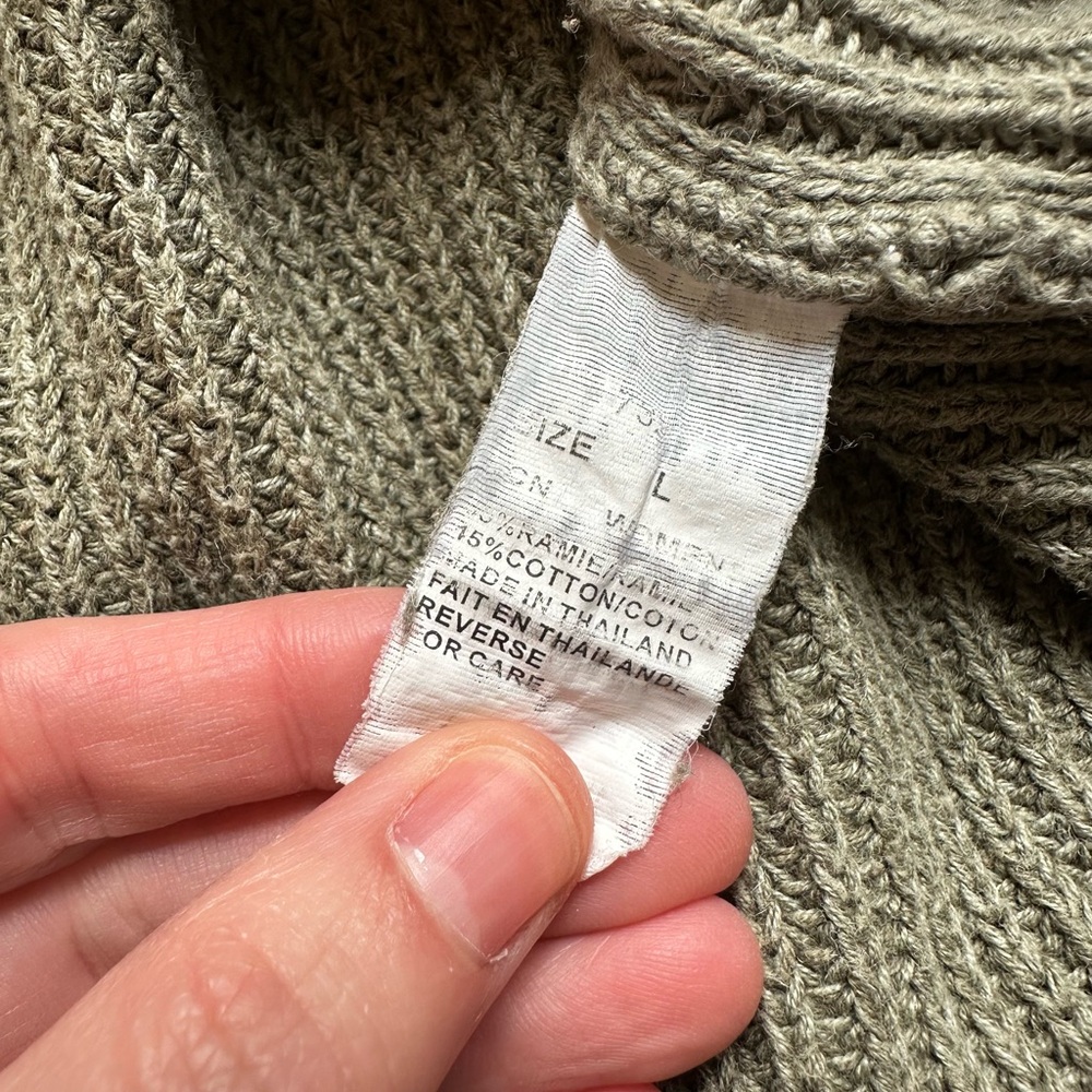 Sage cotton crewneck sweater - Picture 3 of 3